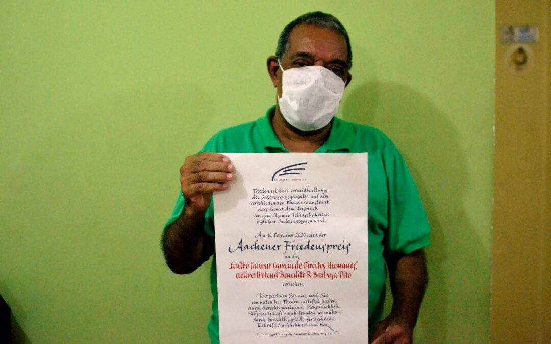 No Dia Internacional dos Direitos Humanos, advogado popular do Centro Gaspar Garcia recebe Prêmio da Paz de Aachen